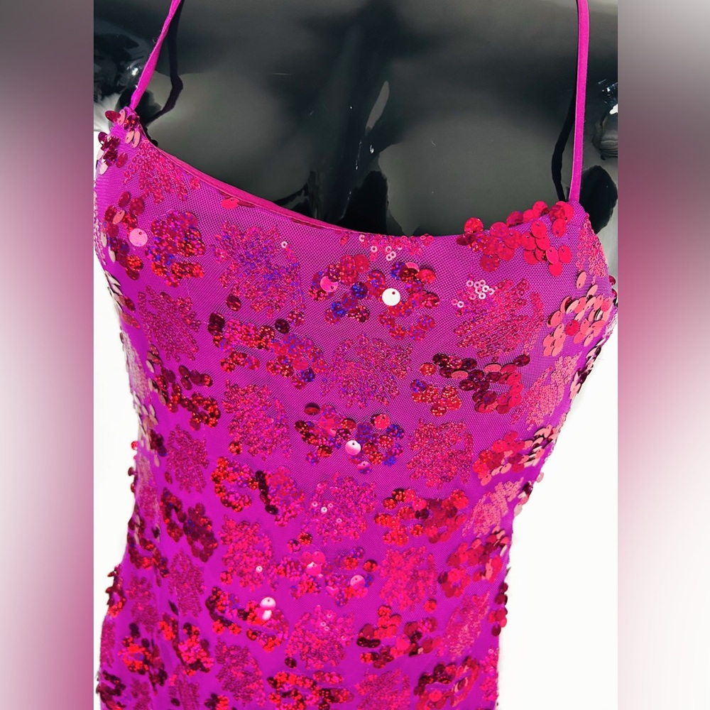 *NWT Fuchsia Sequin Dress - Picture 6 of 15